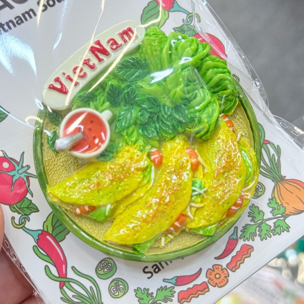 Nam Châm Gỗ 3D Trang Trí Tủ Lạnh Fridge Magnet - Món Ăn- Quà lưu niệm