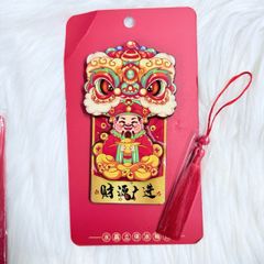Magnet Trang Trí Tủ Lạnh Ông Thần Tài & Lân Tết (4 Mẫu)