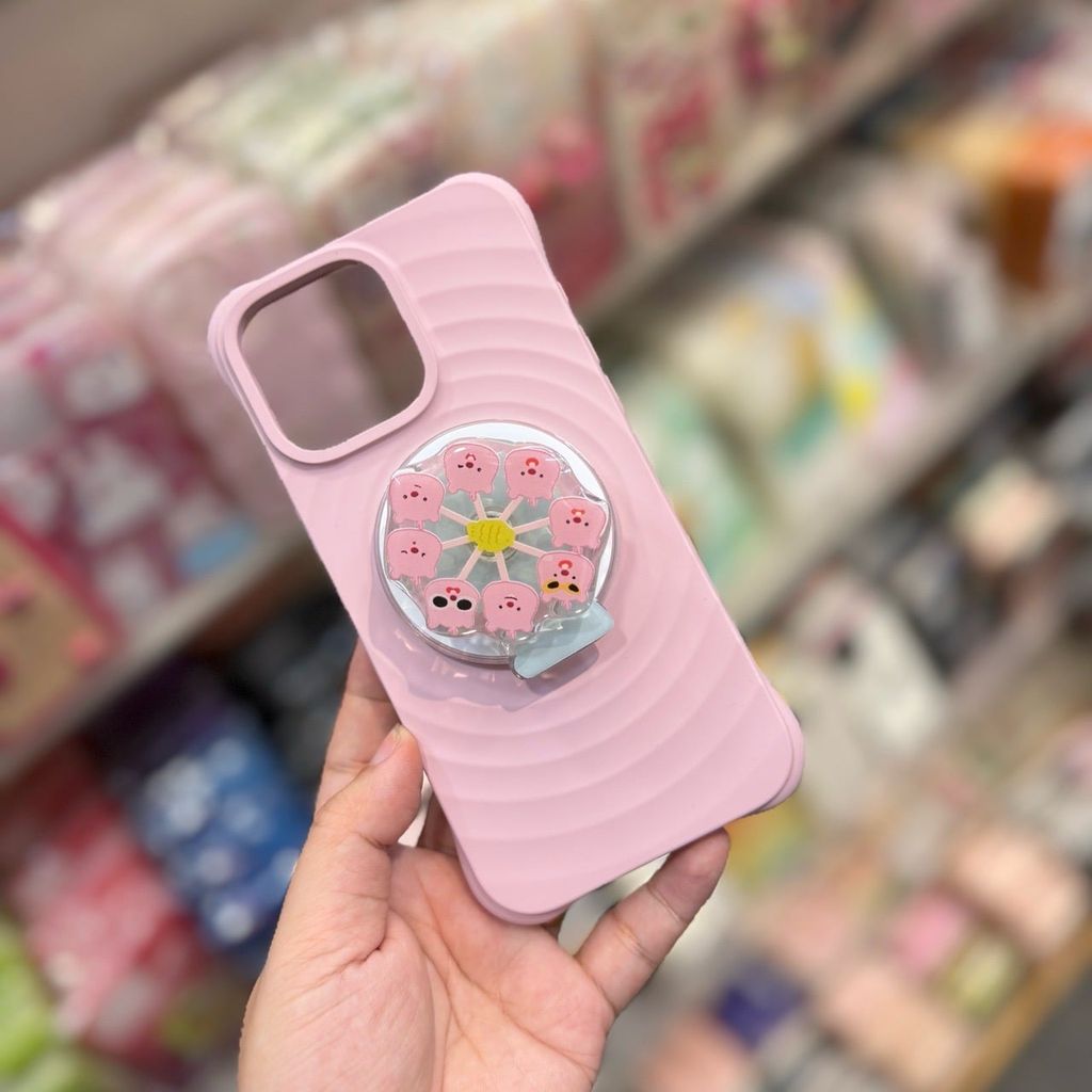 Case Ốp điện thoại iPhone Magsafe silicone Trơn 2 Màu Black - Pink Basic iPhone 13/14/15/16/Pro/Promax