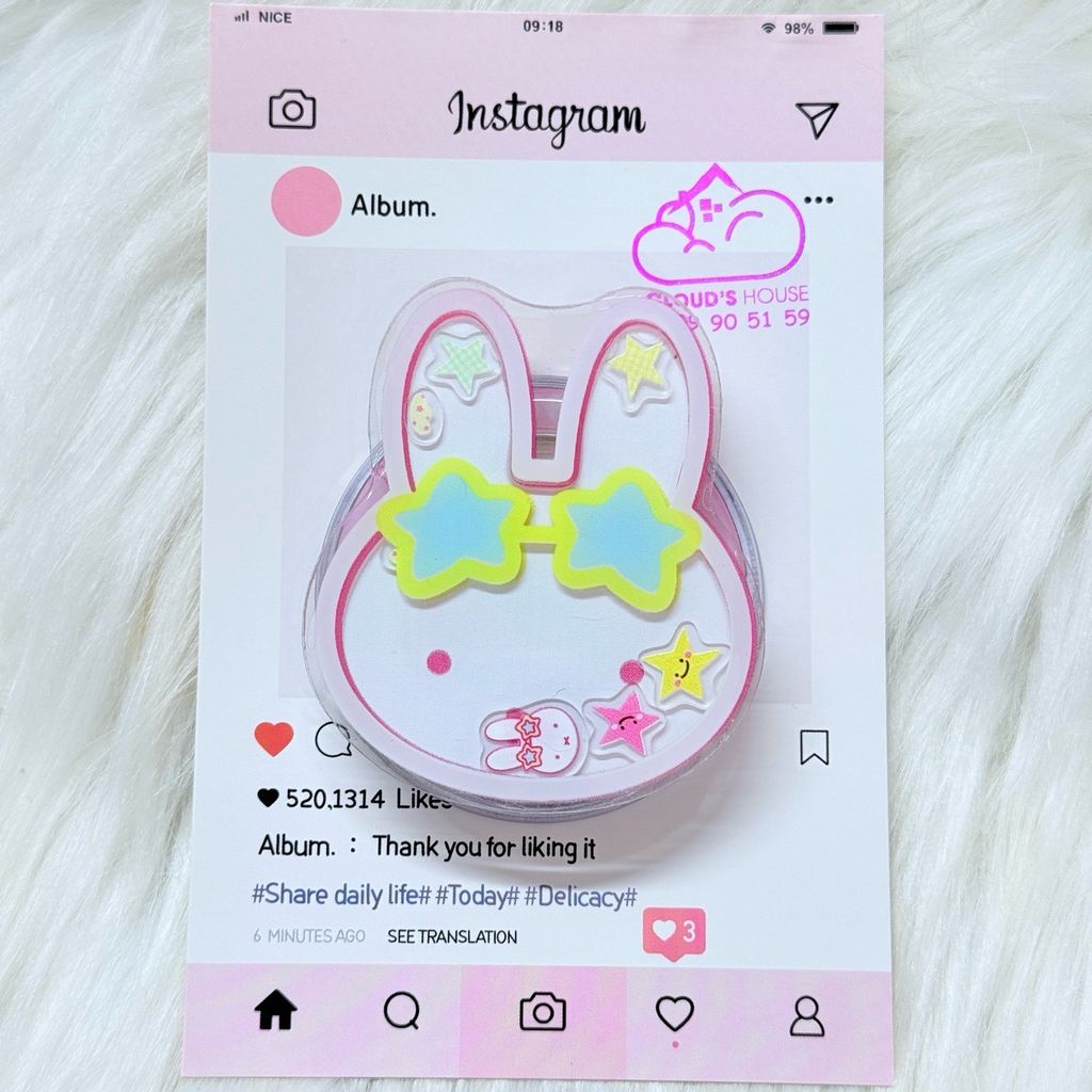 POPSOCKET Magsafe Nam Châm Hít Mẫu Miffy Rabbit - Thỏ