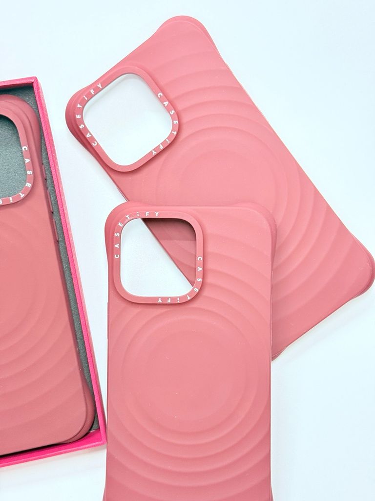 Case Ốp Điện thoại iPhone Casetify Ripple Case ĐỎ ĐÔ Magsafe Basic iPhone 17/16/15Pro/Promax