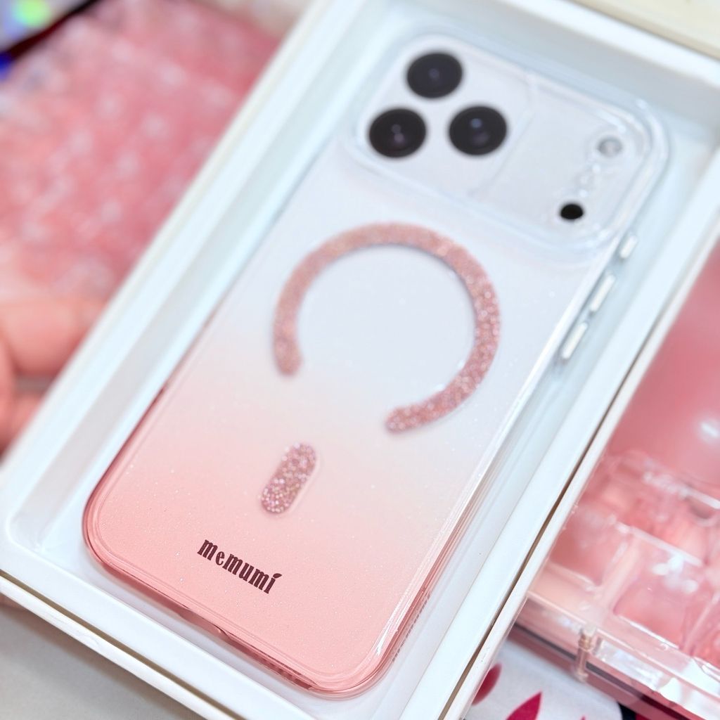 Case Ốp điện thoại iPhone MEMUMI Trong Ombre Bling Bling CASE Magsafe Trong Chống Shock iPhone 16Promax/ 17Promax