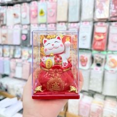 MÈO THẦN TÀI Có Chuông Nằm/ Ngồi Tài lộc trên Túi Tiền Vẫy Tay