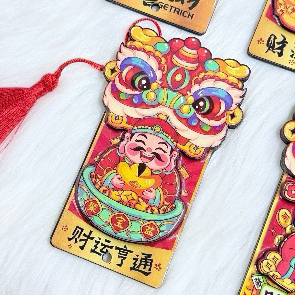 Magnet Trang Trí Tủ Lạnh Ông Thần Tài & Lân Tết (4 Mẫu)