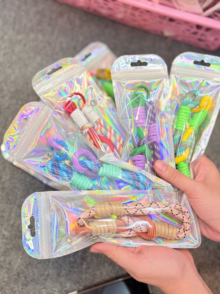 Dây đeo ngắn móc tay chất dù giữ điện thoại màu phối trơn ( DÂY NGẮN) dự phòng