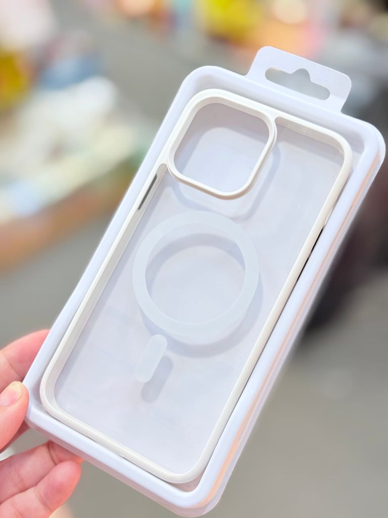 Case Ốp điện thoại iPhone Trong Likgus Magsafe Viền Màu Nhám Lưng Trong Không Vàng 16/Plus/Pro/Promax - PREMIUM Classic Design