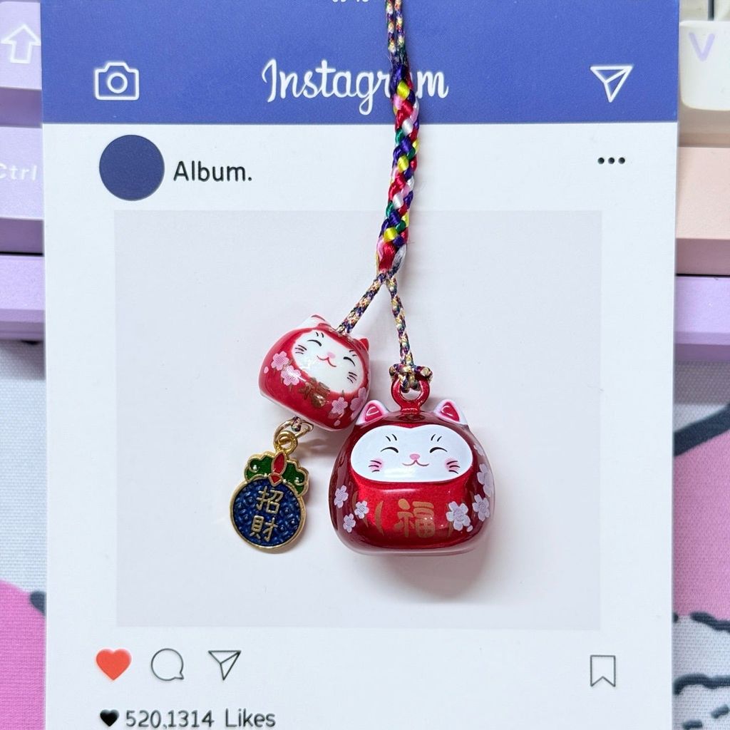 Móc Điện Thoại Mèo Lớn Mèo Nhỏ Móc Túi Phụ Kiện Đẹp nhiều màu (ánh hologram)