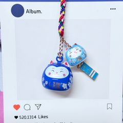 Móc Điện Thoại Mèo Lớn Mèo Nhỏ Móc Túi Phụ Kiện Đẹp nhiều màu (ánh hologram)