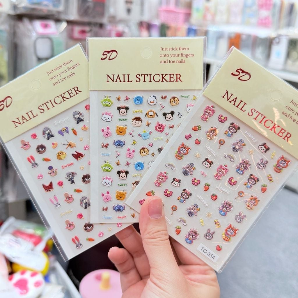 Sticker 5D Nổi Mini Nails/ Điện Thoại