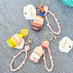 Móc Khóa Heo Cute Dây Nhựa