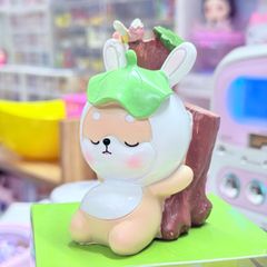 Bộ Mô Hình Shiba Inu Cute trang trí bàn làm việc để xe oto vô tri dễ thương