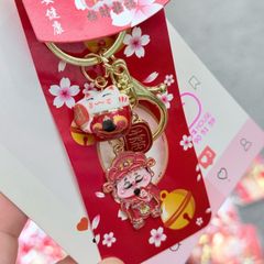 Móc Khóa Mèo Hoa Anh Đào Tết 2026