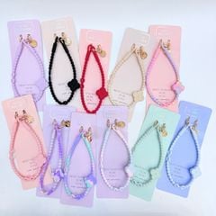 DÂY BI CHARM HOA Silicone CHỐNG BẨN kèm charm