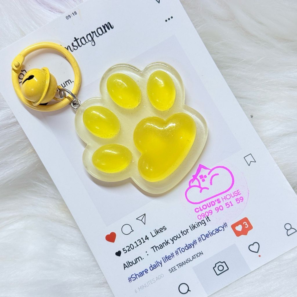 Móc treo điện thoại mini cute dễ thương - MẪU CHÂN MÈO