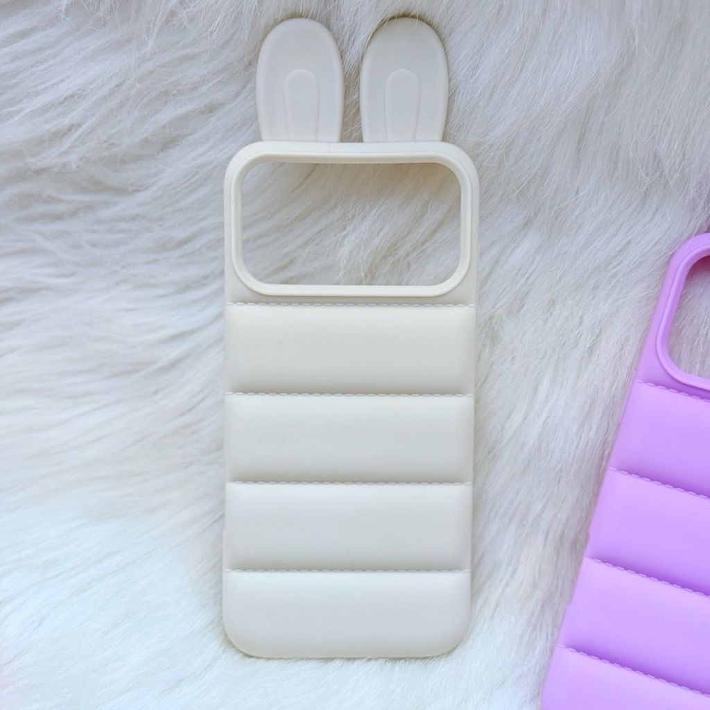 Case Ốp điện thoại iPhone Tai THỎ chất silicone phao  iPhone 15/16/17Pro/Promax