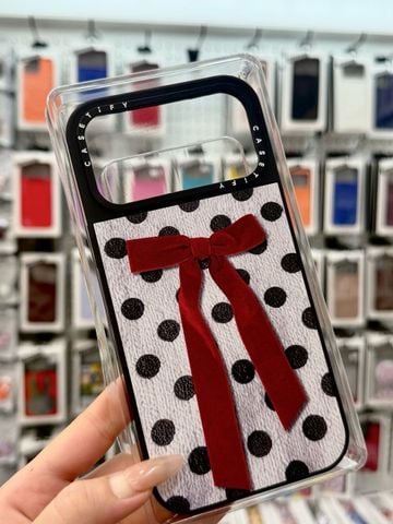 Case Ốp Điện thoại iPhone CaseTify Chấm Bi Nơ 17Promax