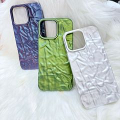Case Ốp điện thoại iPhone Giả Vân Đá ÁNH MÀU BẠC iPhone 16/15/14/13/12/Pro/Promax