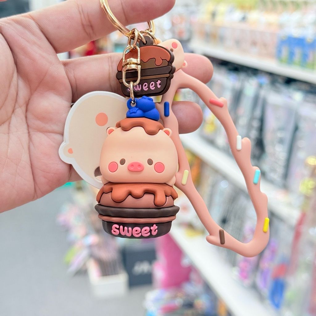 Móc Khóa Heo Cute Dây Nhựa