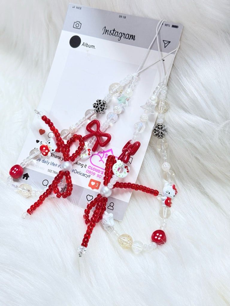 Dây đeo điện thoại ngắn Hello Kitty charm Kute (Quảng Châu, Thái Lan)