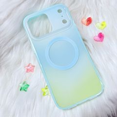 Case Ốp điện thoại iPhone Ombre Xanh Vàng Có Nút Control Magsafe iPhone 13/14/15/16/17Pro/Promax