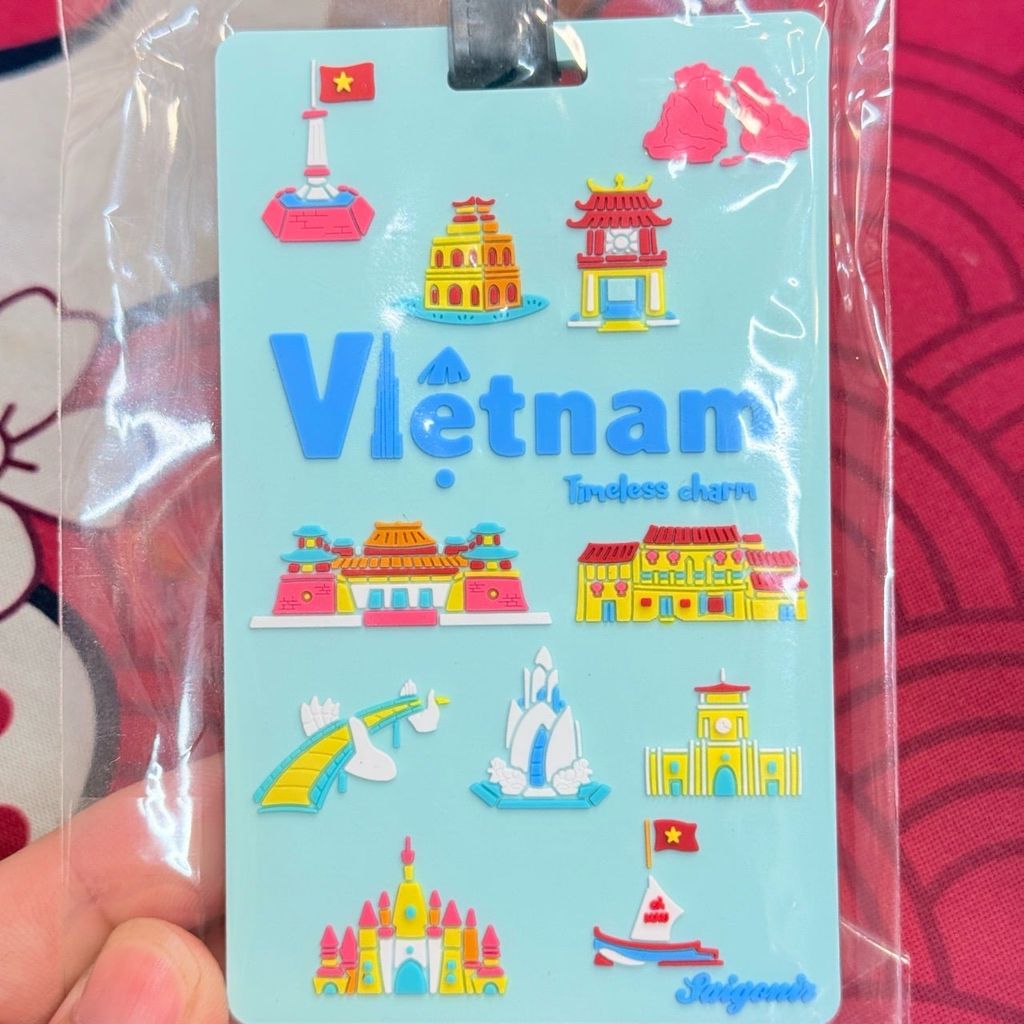 Thẻ Treo Hành Lý Vali Nhựa Dẻo PVC Luggage Tag Hình Ảnh Việt Nam Quà Lưu Niệm
