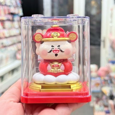 ÔNG THẦN TÀI Cầm Vàng Ngồi trên đế đỏ Mini