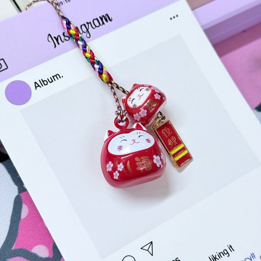 Móc Điện Thoại Mèo Lớn Mèo Nhỏ Móc Túi Phụ Kiện Đẹp nhiều màu (ánh hologram)