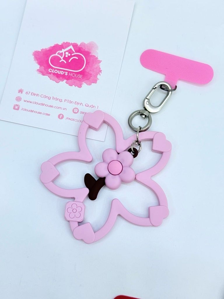 DÂY CHARM HOA Silicone R.E.P CaseTify CHỐNG BẨN kèm charm nhiều màu sắc