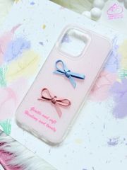 Case Ốp điện thoại iPhone Nơ Hồng nổi iPhone 12/13/14/15/16/Pro/Promax