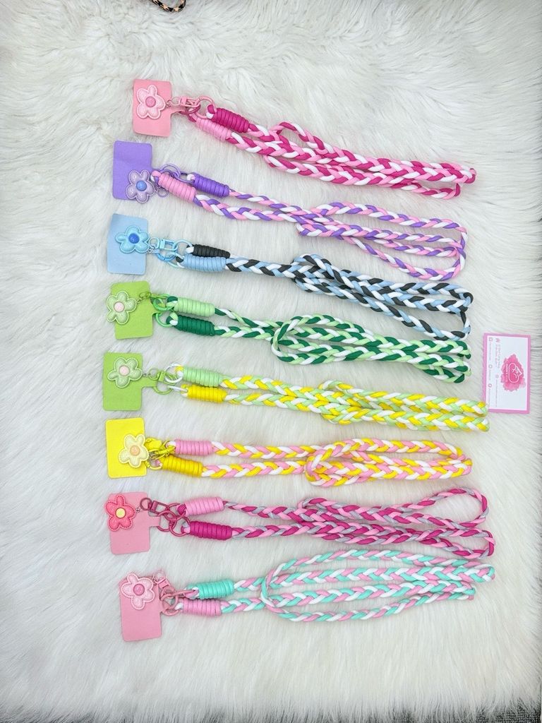 Dây Dài Chất Dù Đeo Điện Thoại Charm Bông Hoa