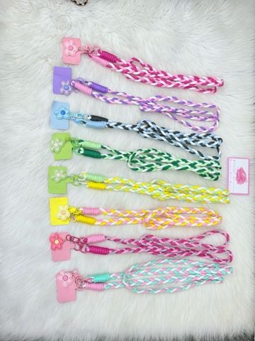 Dây Dài Chất Dù Đeo Điện Thoại Charm Bông Hoa