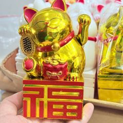 MÈO THẦN TÀI Đế Chữ Tàu - Mèo May Mắn - TẾT SIZE LỚN