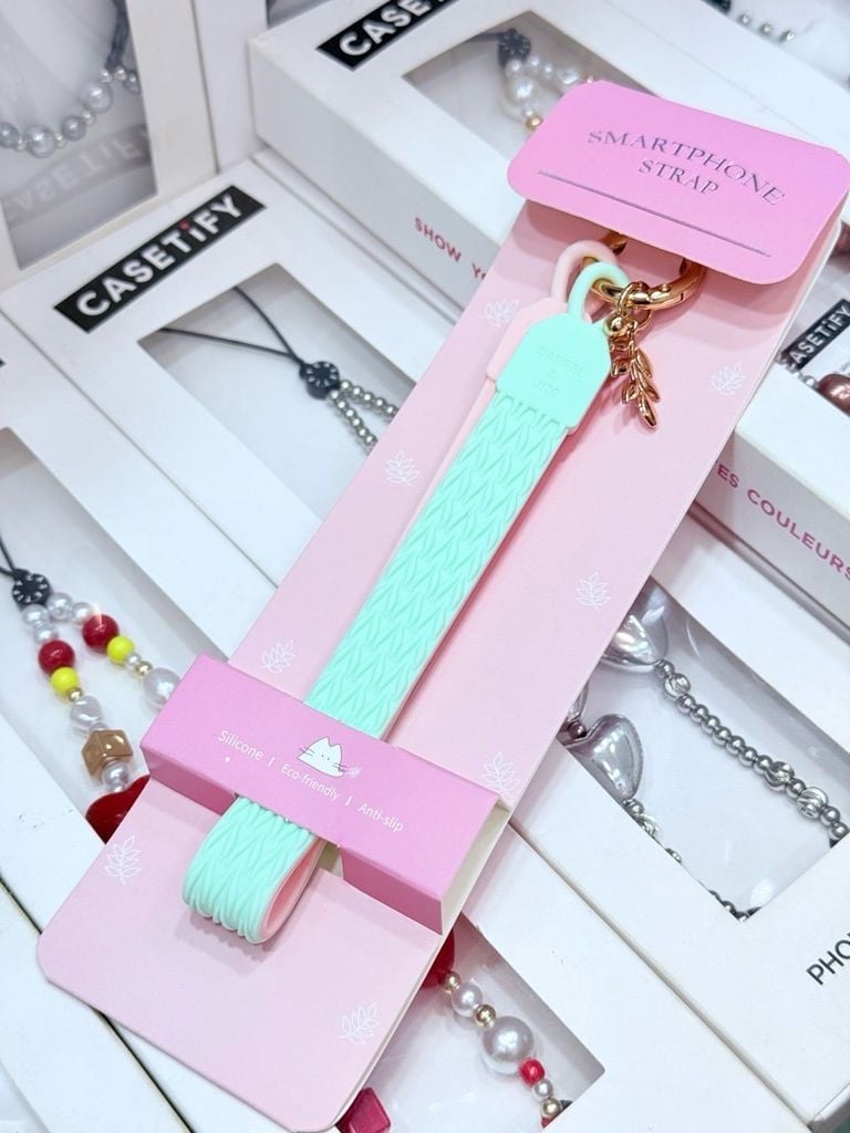 DÂY BI CHARM DẸP 2 MẶT 2 MÀU Silicone CHỐNG BẨN kèm charm