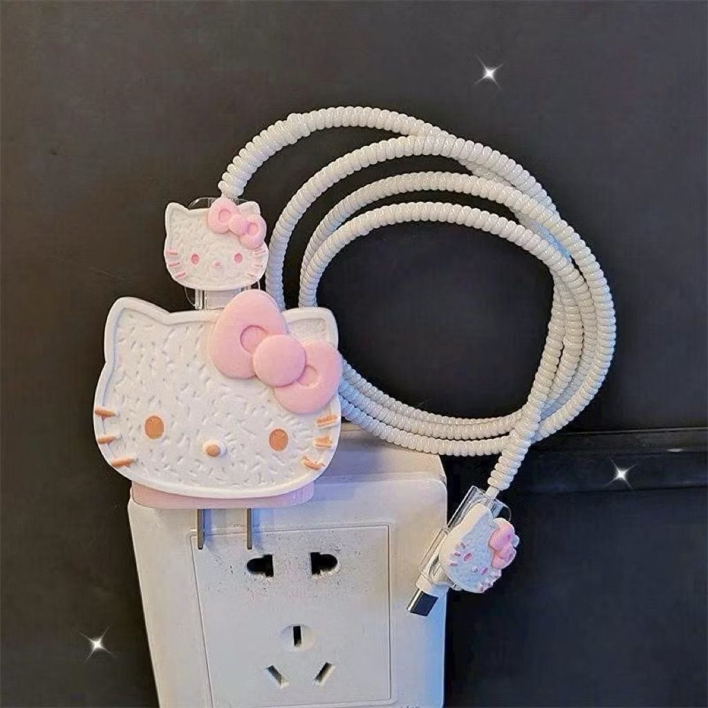 COMBO BẢO VỆ CÓC CÁP SẠC HELLO KITTY