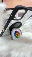 Case Ốp Điện thoại iPhone Hoa Cười Gương Nền Trắng x Murakami Flower Mirror CaseTify iPhone 17/16/Promax