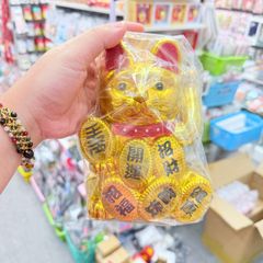 MÈO THẦN TÀI Đế Chữ Tàu - Mèo May Mắn - TẾT SIZE LỚN