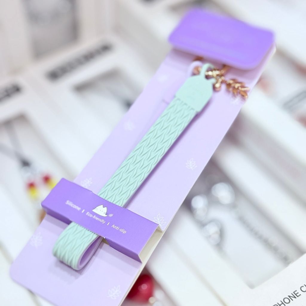 DÂY BI CHARM DẸP 2 MẶT 2 MÀU Silicone CHỐNG BẨN kèm charm