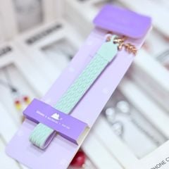 DÂY BI CHARM DẸP 2 MẶT 2 MÀU Silicone CHỐNG BẨN kèm charm
