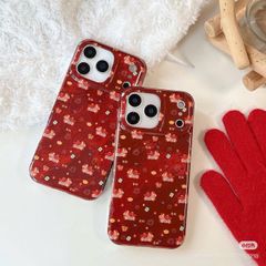 Case Ốp điện thoại iPhone Ngựa Cõng Túi Vàng Tài lộc Ánh Xà Cừ Đỏ iPhone 13/14/15/16/17Pro/Promax - TẾT