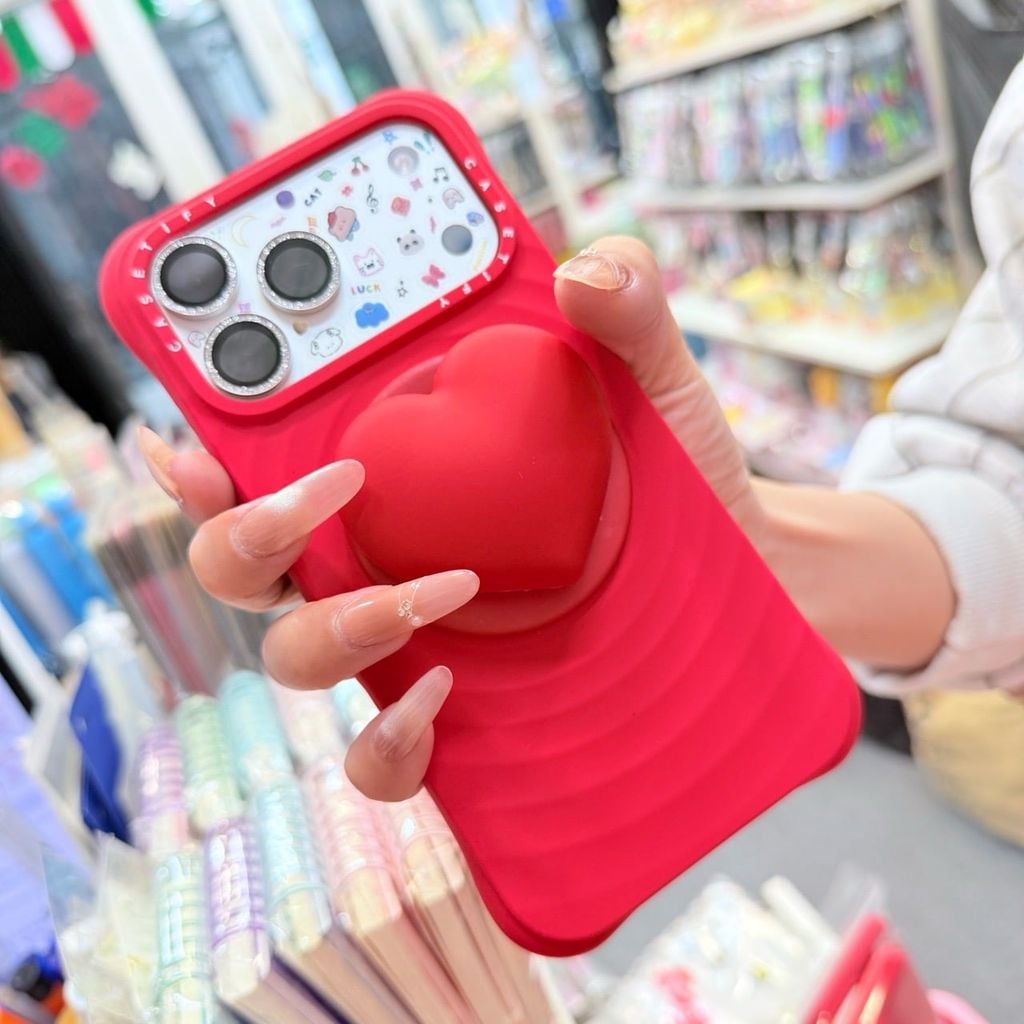 Case Ốp Điện thoại iPhone Casetify Ripple Case Đỏ Magsafe Basic iPhone 17/16/15Pro/Promax