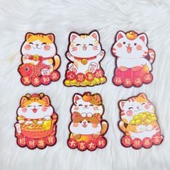Magnet Trang Trí Tủ Lạnh Ông Thần Tài - Lân - Mèo- Tết ( 3 Mẫu)