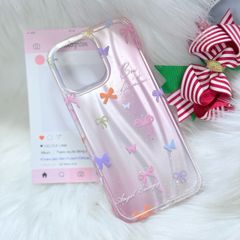 Case Ốp điện thoại iPhone Nơ Nhiều Màu Angel Energy Hologram Bling Bling iPhone 13/14/15/16/Pro/Promax