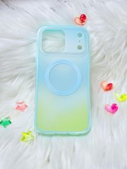 Case Ốp điện thoại iPhone Ombre Xanh Vàng Có Nút Control Magsafe iPhone 13/14/15/16/17Pro/Promax