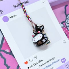 Móc Điện Thoại Mèo Lớn Mèo Nhỏ Móc Túi Phụ Kiện Đẹp nhiều màu (ánh hologram)