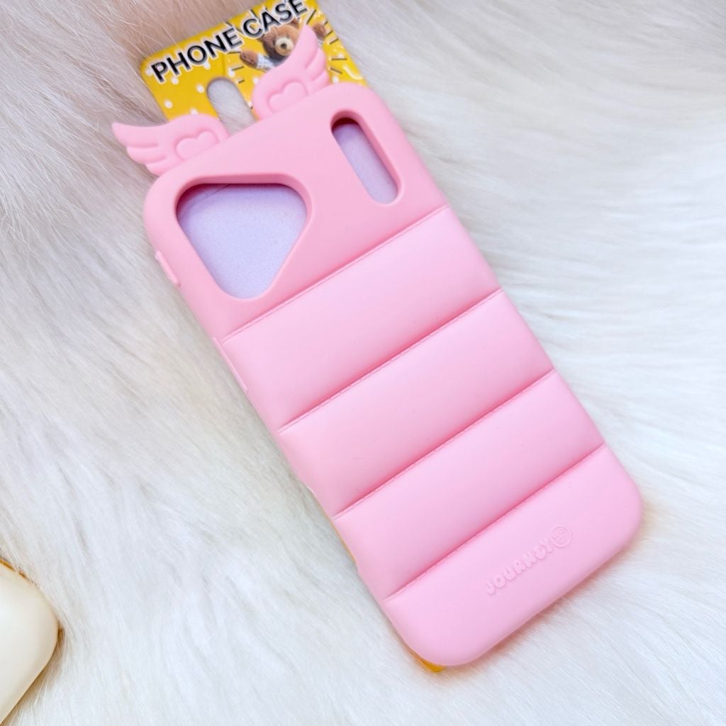 Case Ốp điện thoại iPhone CÁNH THIÊN THẦN Su dẻo 3D Nổi iPhone 12/13/14/15/16/17Plus/Pro/Promax - MÀU HỒNG