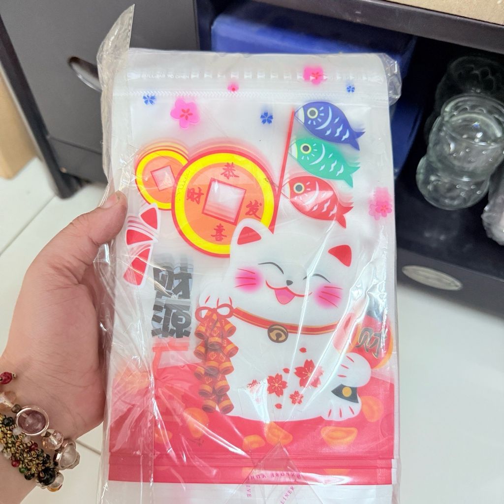 TÚI ZIP MÈO THẦN TÀI TẾT
