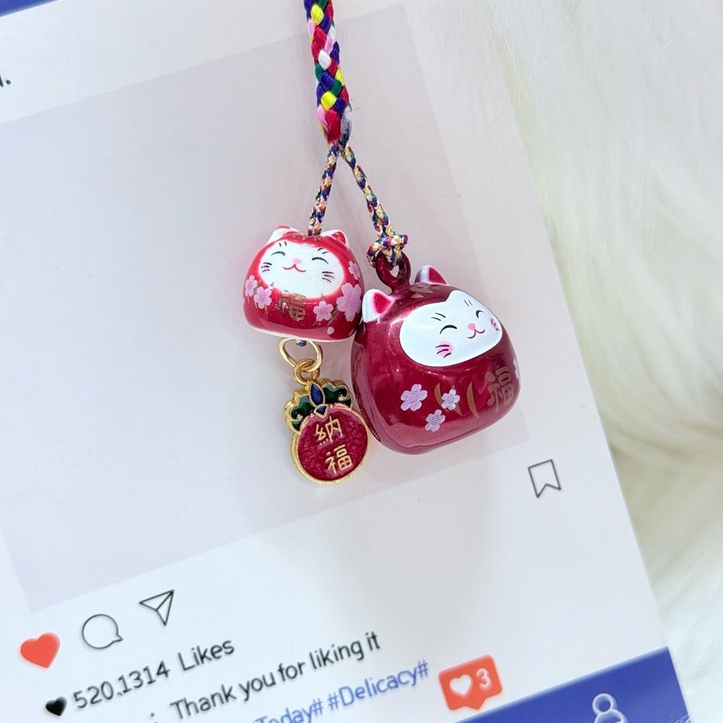 Móc Điện Thoại Mèo Lớn Mèo Nhỏ Móc Túi Phụ Kiện Đẹp nhiều màu (ánh hologram)