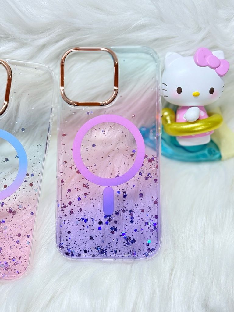 Case Ốp điện thoại iPhone Likgus Trong Ombre Nhiều Màu Bling Bling Magsafe iPhone 16/17/Promax