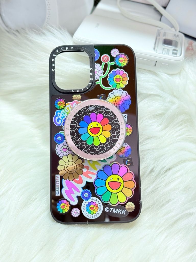 Case Ốp Điện thoại iPhone Hoa Cười & Sticker Nhiều Màu x Murakami Flower Mirror CaseTify iPhone 17/16/Promax