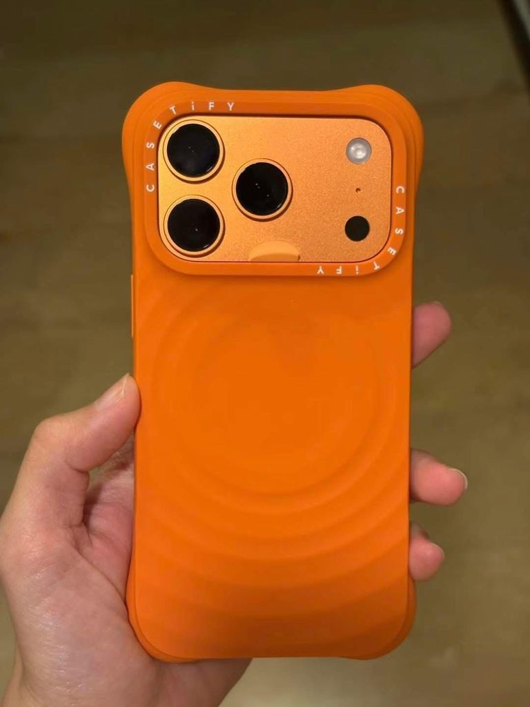 Case Ốp Điện thoại iPhone Casetify Ripple Case Cam - Orange Magsafe Basic iPhone 17/16/15Pro/Promax